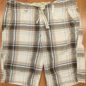 ABERCROMBIE & FITCH REGULAR FIT SHORTS 100% COTTON PLAID Sz 31